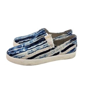 FRANCO SARTO Women's AVANT 2 Slip On Blue White Printed Sneakers Shoes Size 6.5